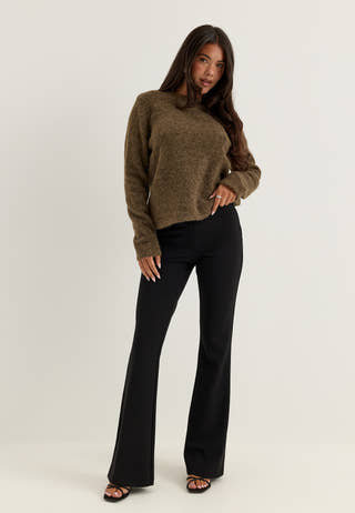 Slwlulu New Ls Knit O-neck Brown