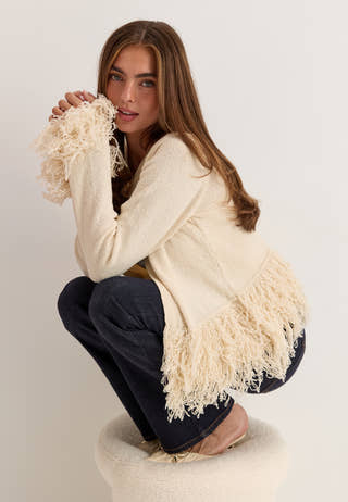 Vmsunny Ls Knit Cardigan Beige