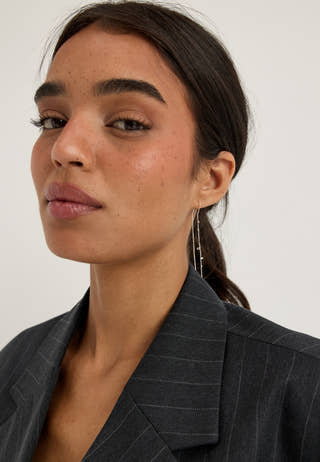 Baylen Chain Earrings Silver-plated Silver
