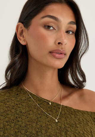 Penina Gift Set, Necklace & Earstuds, gold-plated Gold