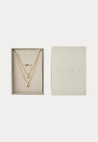 Penina Gift Set, Necklace & Earstuds, gold-plated Gold