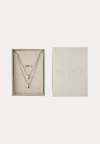 Penina Gift Set, Necklace & Earstuds, silver-plated Silver