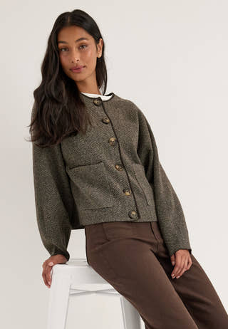 Pcanglica Ls Knit Shacket Silver