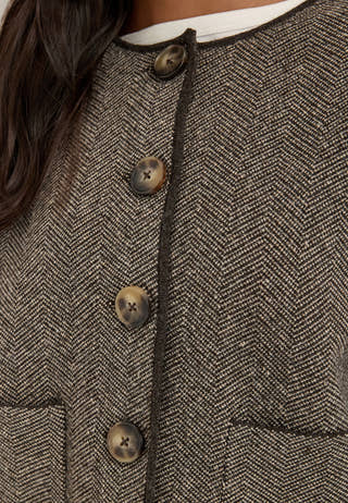 Pcanglica Ls Knit Shacket Silver