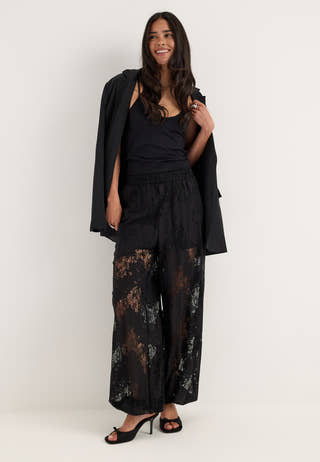 Pcnorinne Hw Balloon Pants Black