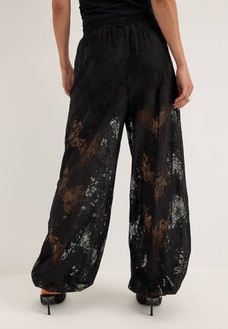 Pcnorinne Hw Balloon Pants Black