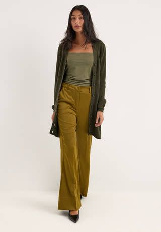 Vmkarla Ls V-neck Button Abk Dress Green