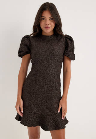 Vmmerle Ss Short Dress Jrs Brown