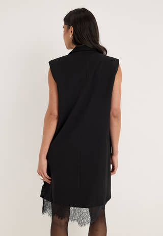 Objlisa S/L RE SHORT LACE DRESS Black