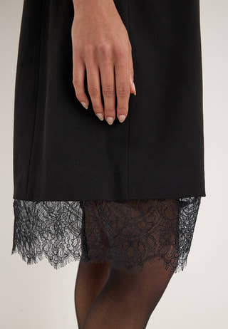 Objlisa S/L RE SHORT LACE DRESS Black