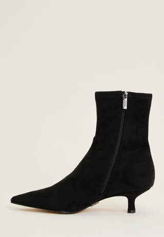 Checklist Heeled Bootie Black