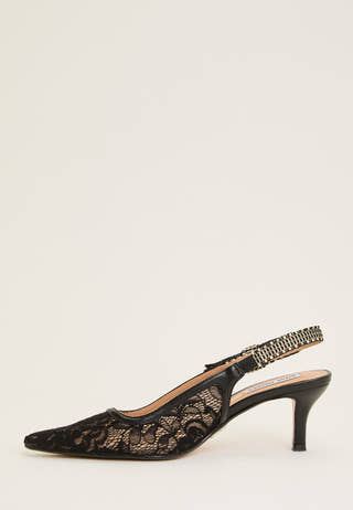 Ensemble Lace Slingback Black