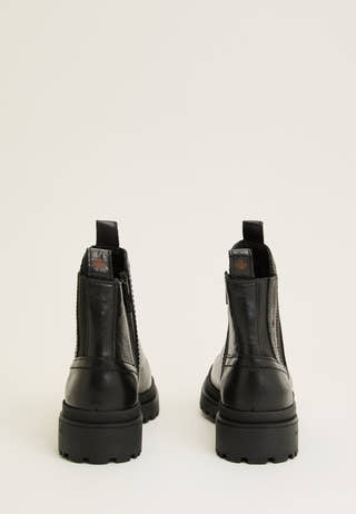 Mount Verdi Zip Leather Boot Black