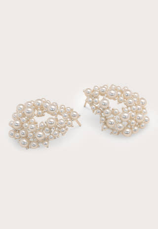 Alice Ivory Pearl Earrings Silver