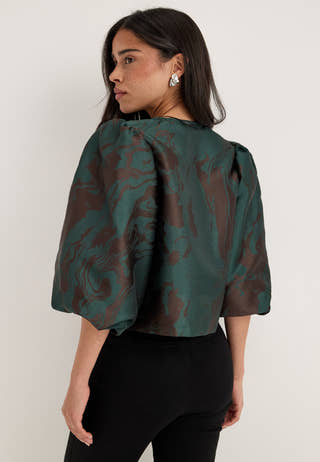 Vilenuna O-neck 3/4 Top Green