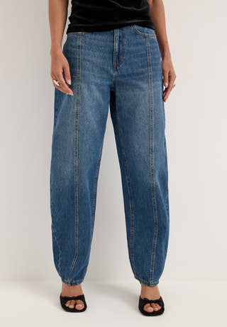 Vibeau Hw Barrel Jeans Creek MBD12 Blue
