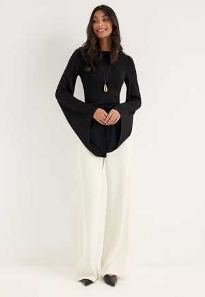 Wide Sleeve Top Black