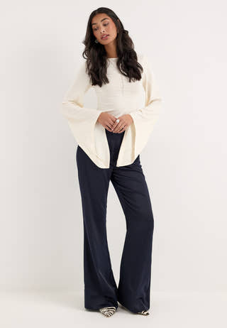 Wide Sleeve Top White