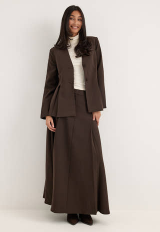 Vmjodie Ls Peplum Blazer Brown