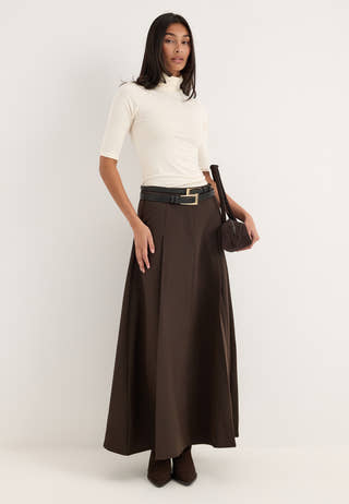 Vmjodie Mw Fluid Ankle Skirt Brown