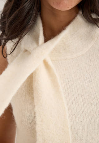 Vmvenezia Sl Tie Vest Beige