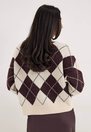 Vmdoffy Jaquard Ls O-nck Pullover Patterned