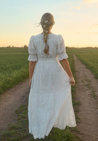 Broderie Anglaise Maxi Dress