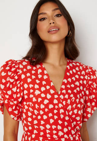 Heart Print Midi Dress