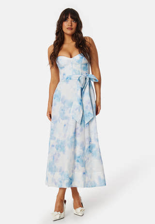 Vibrant tie dye midi dress