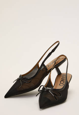Biakristin Kitten Heel Bow Slingback