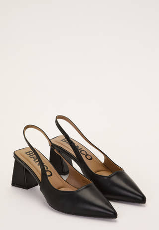 Biamaralyn Slingback Smooth Faux Leather