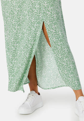Front Tie Long Viscose Dress