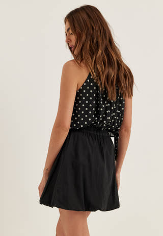 Balloon Short Cotton Skirt