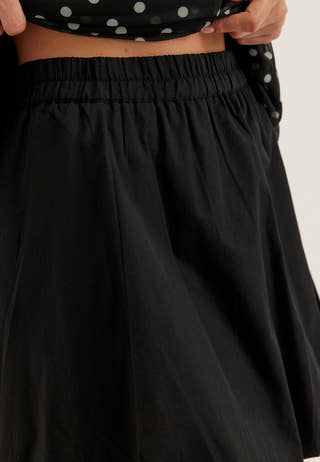 Balloon Short Cotton Skirt