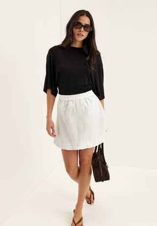 Balloon Short Cotton Skirt