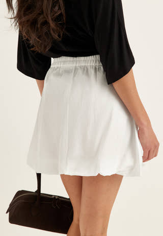 Balloon Short Cotton Skirt