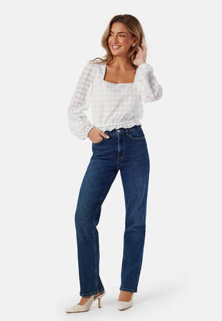 Broderie Anglaise Square Neck Blouse