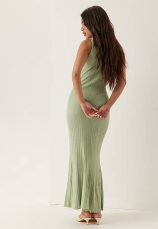Knitted V-neck Dress