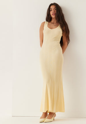 Knitted V-neck Dress