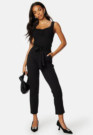 Sleeveless Lace Rib Top