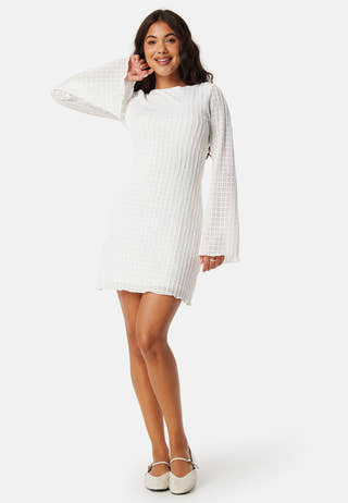 Deep Back Structure Short Dress