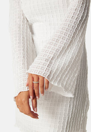 Deep Back Structure Short Dress