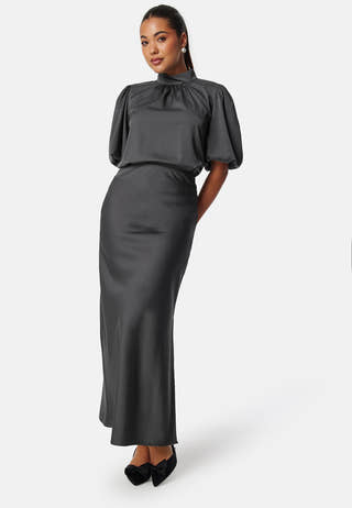 Chimney Collar Puff Sleeve Blouse