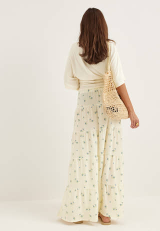 Flounce Maxi Skirt