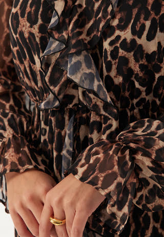 Flounce Midi Dress