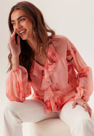 Frill Chiffon Blouse