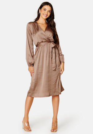 Gisele Satin Midi Dress