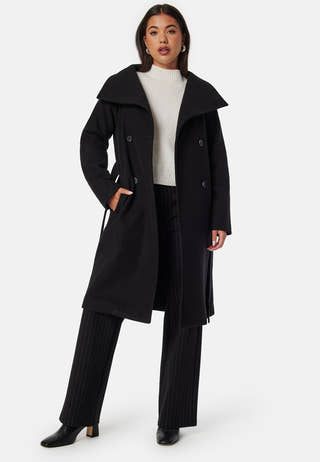 High Neck Midi Coat
