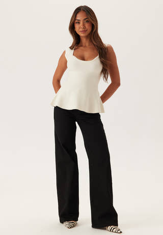 Knitted Peplum Top