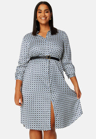 Lillyanna satin shirt dress
